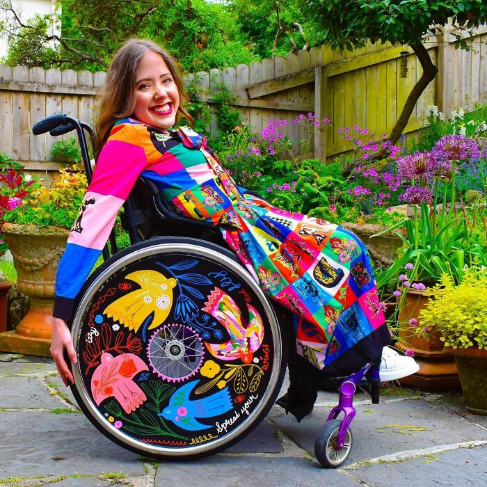 These Sisters Turn Wheelchairs Into Works Of Art With Colorful Wheel Covers