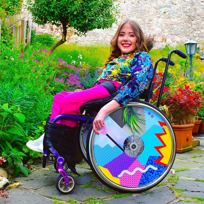 These Sisters Turn Wheelchairs Into Works Of Art With Colorful Wheel Covers