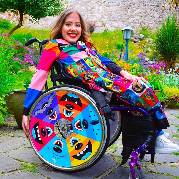 These Sisters Turn Wheelchairs Into Works Of Art With Colorful Wheel Covers