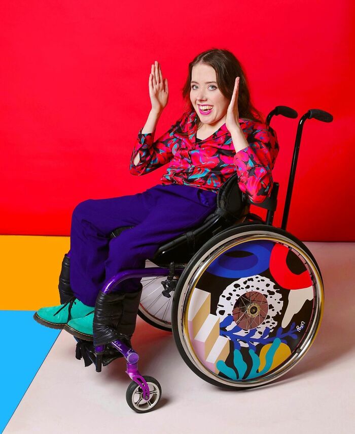These Sisters Turn Wheelchairs Into Works Of Art With Colorful Wheel Covers