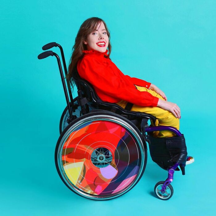 These Sisters Turn Wheelchairs Into Works Of Art With Colorful Wheel Covers