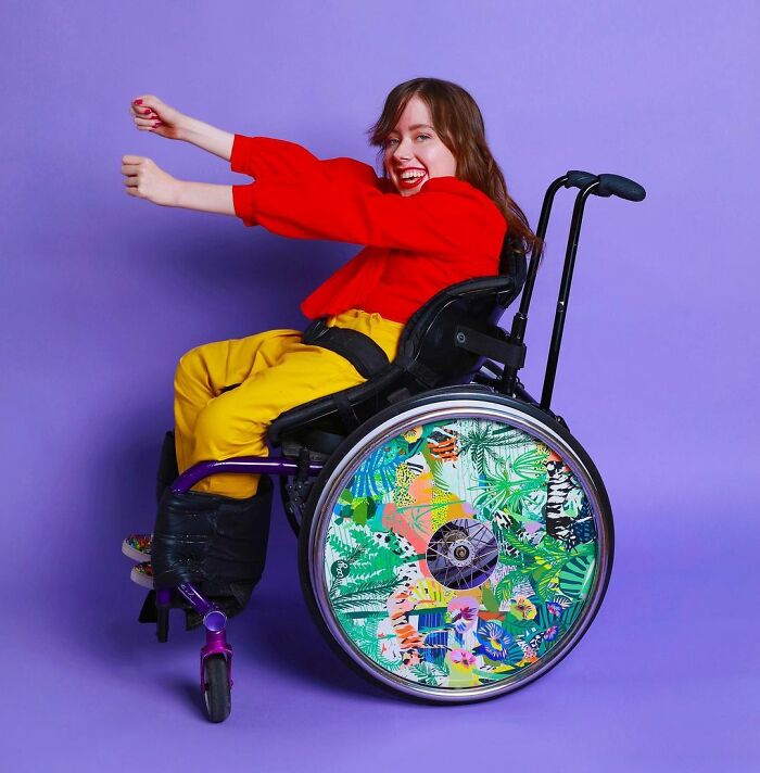 These Sisters Turn Wheelchairs Into Works Of Art With Colorful Wheel Covers