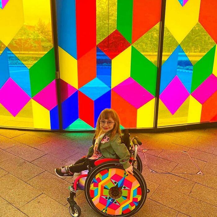These Sisters Turn Wheelchairs Into Works Of Art With Colorful Wheel Covers