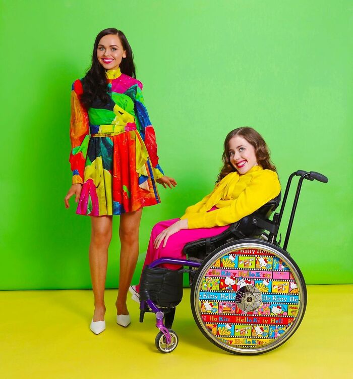 These Sisters Turn Wheelchairs Into Works Of Art With Colorful Wheel Covers