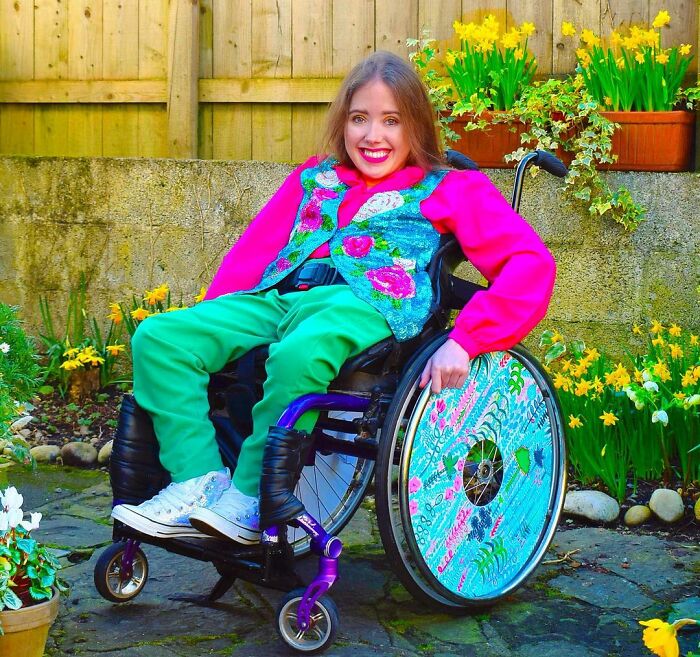 These Sisters Turn Wheelchairs Into Works Of Art With Colorful Wheel Covers