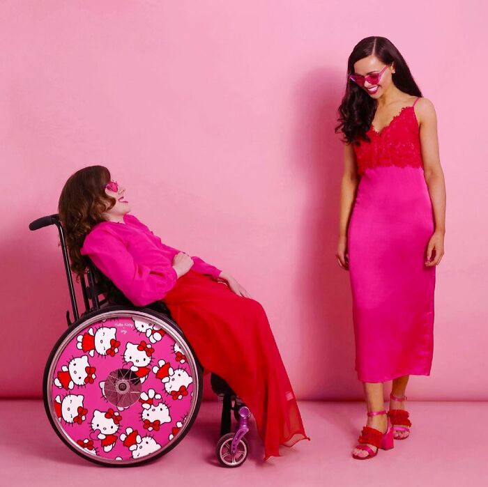 These Sisters Turn Wheelchairs Into Works Of Art With Colorful Wheel Covers