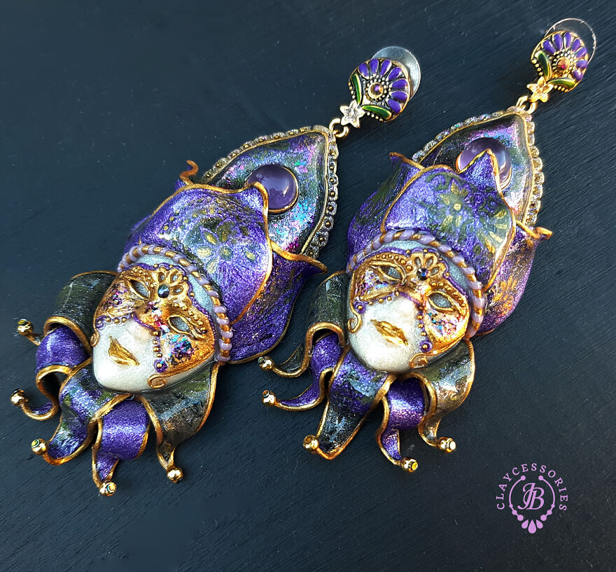 Venetian Mask Earrings Collection