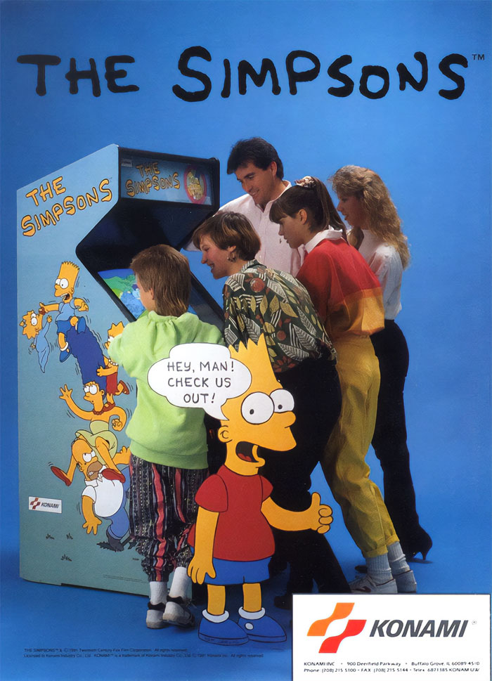 Poster for "The Simpsons Arcade Game"