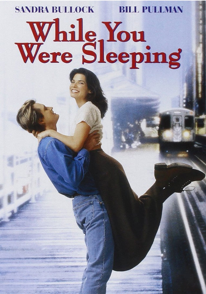 Poster of "While You Were Sleeping," a popular film for holiday season viewing.
