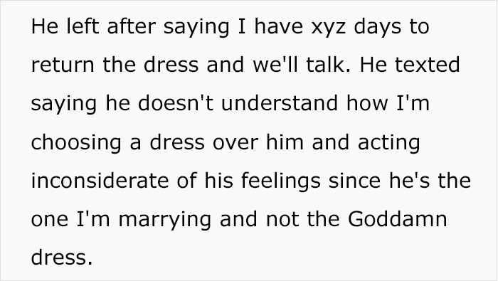 &ldquo;Only Smart Brides Save Money&rdquo;: Fianc&eacute; Loses It After Finding Out His Wife-To-Be Spent $400 Of Her Own Money On A Wedding Dress
