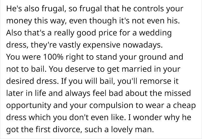 &ldquo;Only Smart Brides Save Money&rdquo;: Fianc&eacute; Loses It After Finding Out His Wife-To-Be Spent $400 Of Her Own Money On A Wedding Dress