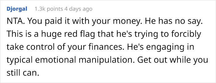 &ldquo;Only Smart Brides Save Money&rdquo;: Fianc&eacute; Loses It After Finding Out His Wife-To-Be Spent $400 Of Her Own Money On A Wedding Dress