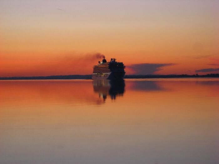 Cruiseship On The Limfiord, Denmark, 2015