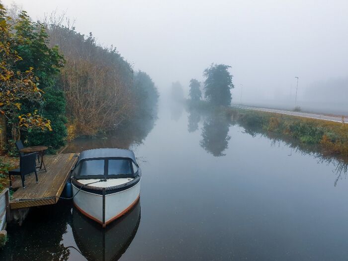 The Leidsevaart In The Netherlands... It's Very Straight And Very Long...
