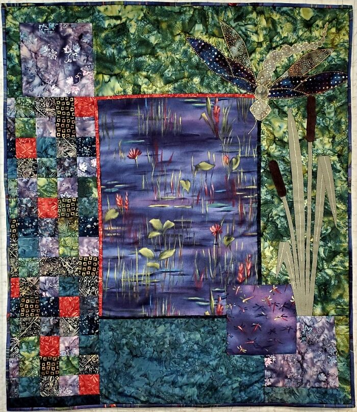 My First Time Creating A Wall Hanging Quilt With First Time Applique (41"×45")