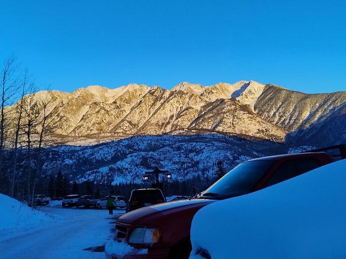 Working At A Ski Reaort And This Is My Veiw At The End Of The Day.
