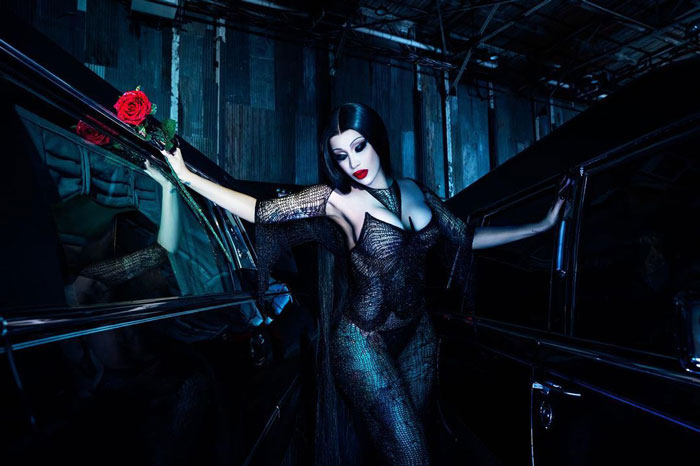 Cardi B As Morticia Addams