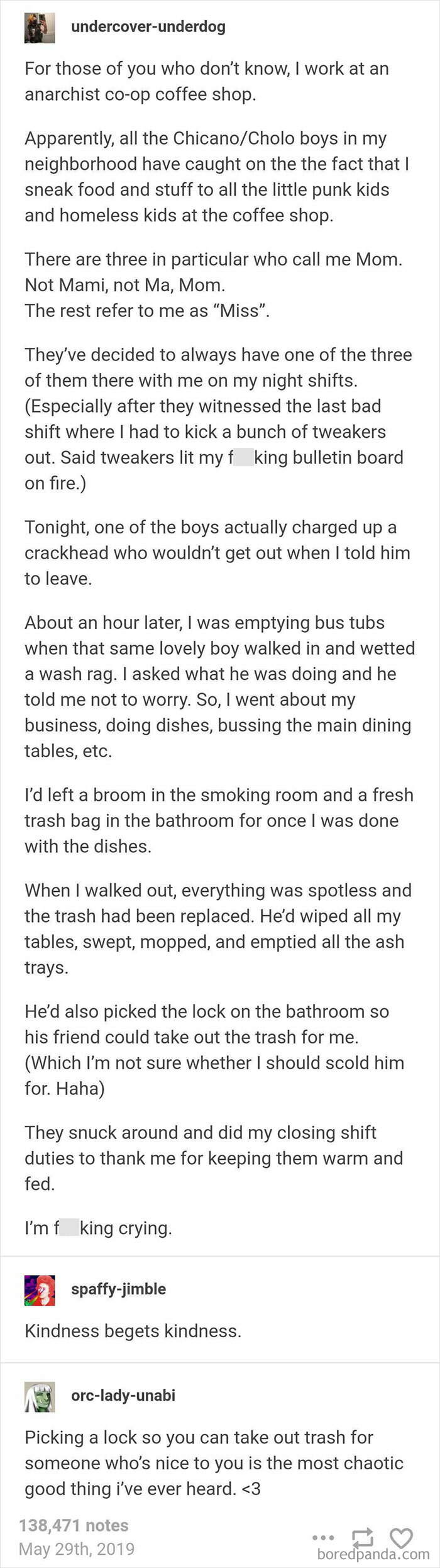 Yep. Kindness Begets Kindness