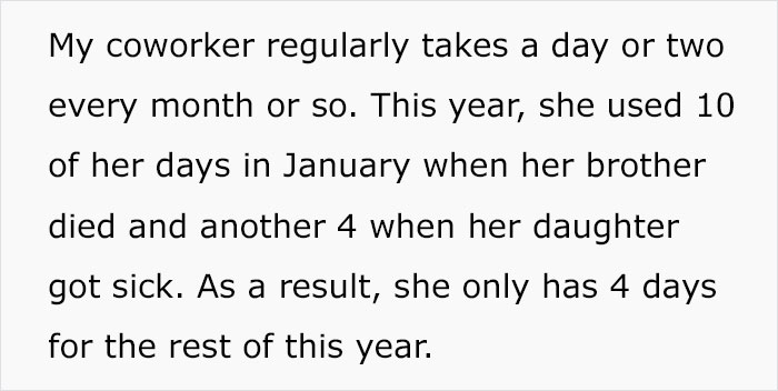 Childless Woman Refuses To Give 6 Of Her Paid Vacation Days To A Coworker With Three Kids, Office Drama Ensues