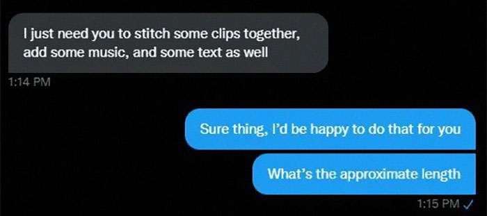 Client Doesn't "Feel Like Paying" Editor For The Work, They Have A Perfect Clapback Client Doesn't "Feel Like Paying" Editor For The Work, They Have A Perfect Clapback