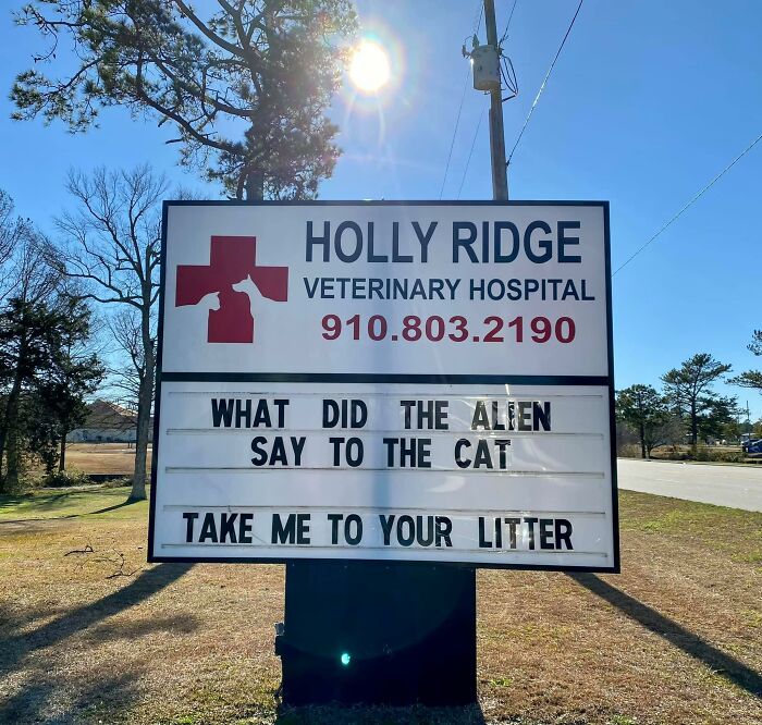 Funny-Outdoor-Signs-Holly-Ridge-Veterinary-Hospital