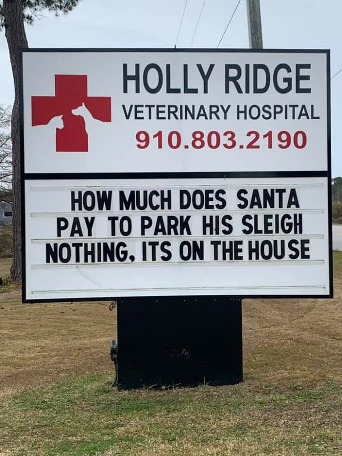 Funny-Outdoor-Signs-Holly-Ridge-Veterinary-Hospital