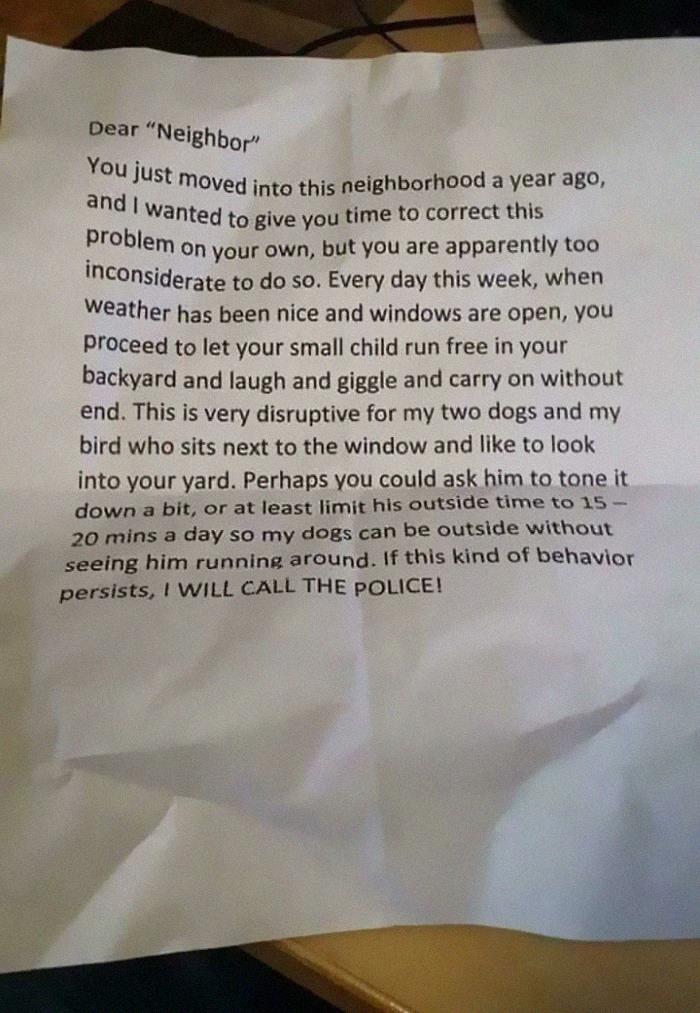 Keep Your Kids Inside Or I'll Call The Cops 