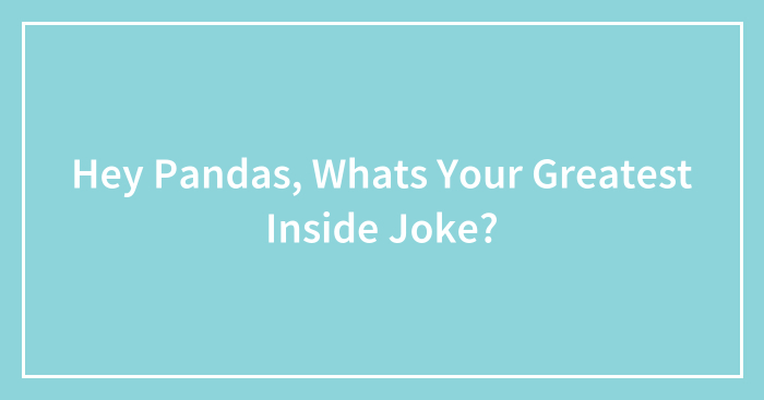 Hey Pandas, Whats Your Greatest Inside Joke? (Closed)