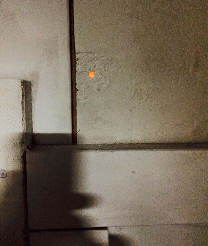 Renovating A Bathroom In The House We Just Bought, Found A Peephole