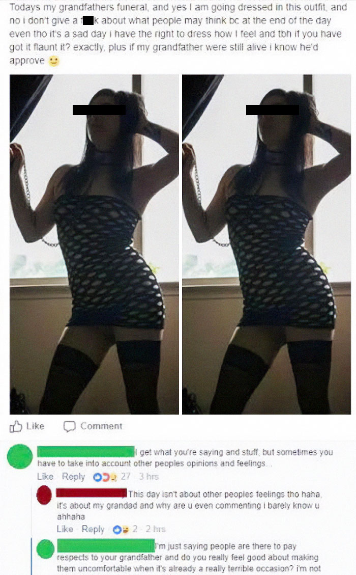 She Knew She Would Get A Reaction With Her Funeral Dress