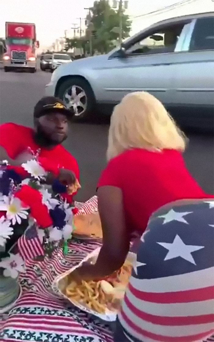 Having A Romantic Date In The Middle Of The Road