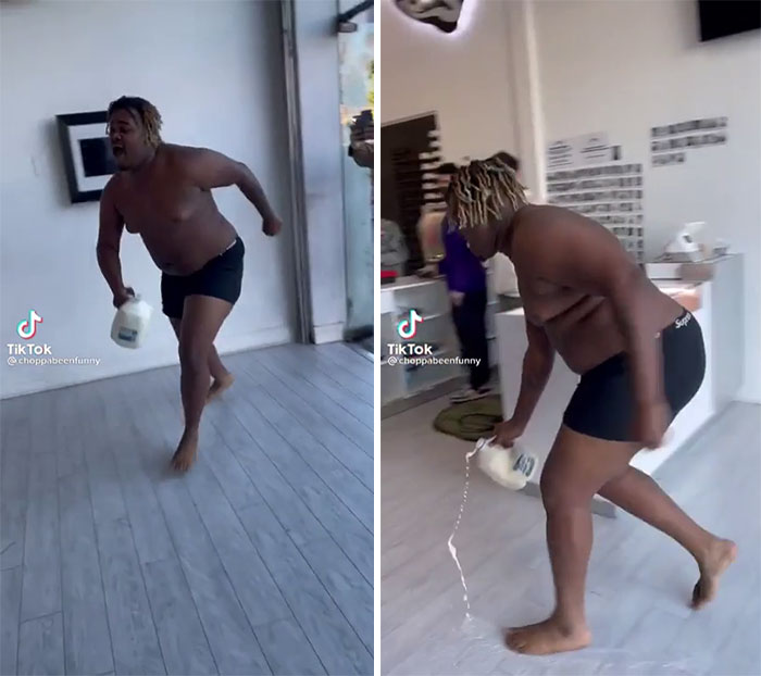 Hacer un desastre en una tienda, literalmente, sin ninguna razón