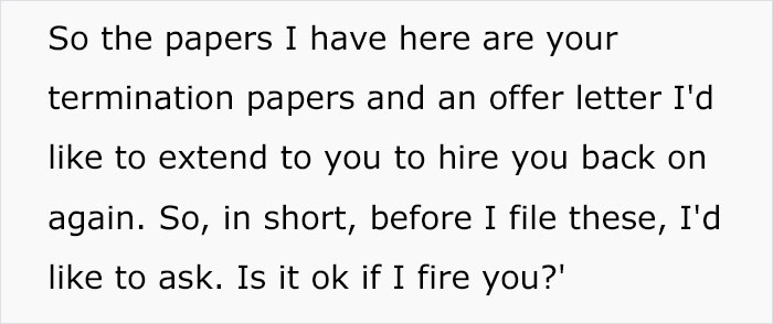 Employee Arrives At Work Late, Their Boss Uses This As An Excuse To Fire Them Only To Pull A Switcheroo