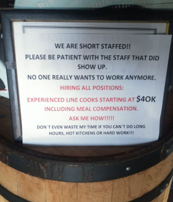 No One Wants To Work