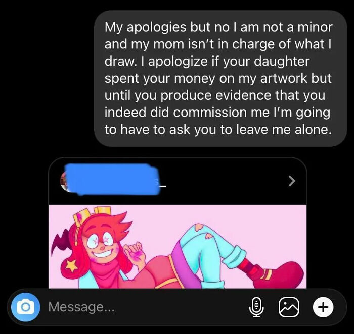 Entitled Mom Demands A Refund On This Artist's Work That Her Daughter Commissioned Because It's 'Sinful'