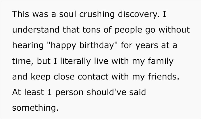 Woman Turned Passive Aggressive After Everyone Forgot About Her Birthday, Ended Up Being Called A &lsquo;Petty A-Hole&rsquo;