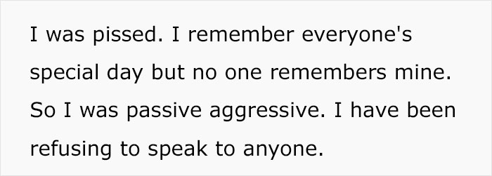 Woman Turned Passive Aggressive After Everyone Forgot About Her Birthday, Ended Up Being Called A &lsquo;Petty A-Hole&rsquo;