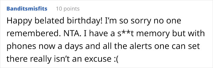 Woman Turned Passive Aggressive After Everyone Forgot About Her Birthday, Ended Up Being Called A &lsquo;Petty A-Hole&rsquo;