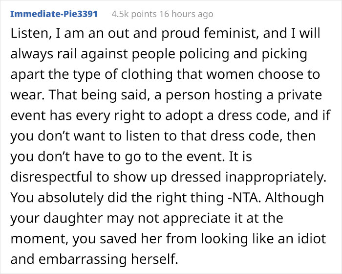 "I Told Her That Was Not An Appropriate Outfit": Dad Doesn't Take His Daughter To A Wedding Because Of Her Dress "I Told Her That Was Not An Appropriate Outfit": Dad Doesn't Take His Daughter To A Wedding Because Of Her Dress