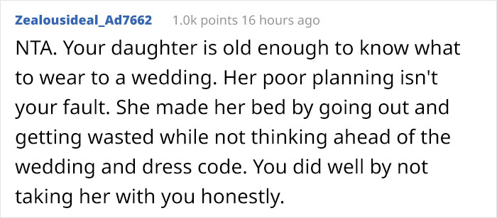 "I Told Her That Was Not An Appropriate Outfit": Dad Doesn't Take His Daughter To A Wedding Because Of Her Dress "I Told Her That Was Not An Appropriate Outfit": Dad Doesn't Take His Daughter To A Wedding Because Of Her Dress