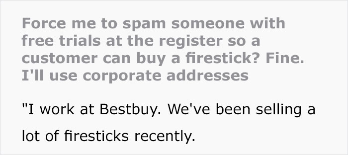 Employee At Best Buy Is Forced To Spam Customers With Free Trial, Gets Revenge On Corporate Instead