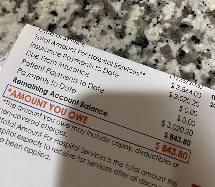 Spent 4 Hours In The Emergency Room On Thanksgiving Day. Today I Received The Post-Insurance Bill. Screw American Healthcare
