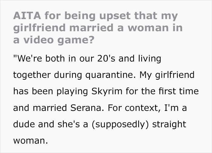 Girl Marries A Woman In A Video Game, Her Boyfriend Loses It