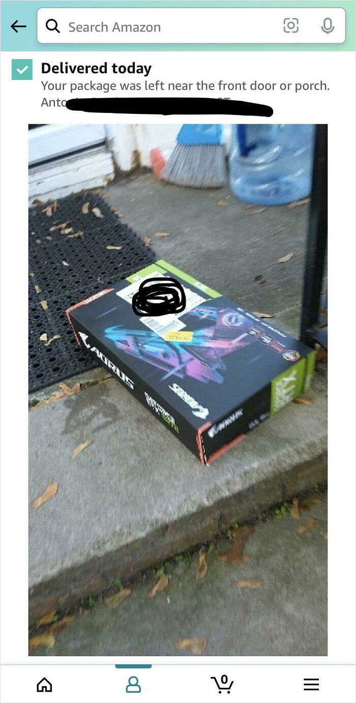 I Cant Tell If Amazon Purposely Did It For The Package To Get Stolen. No Box. Didnt Even Hide It. What Do You Know. My Package Got Stolen