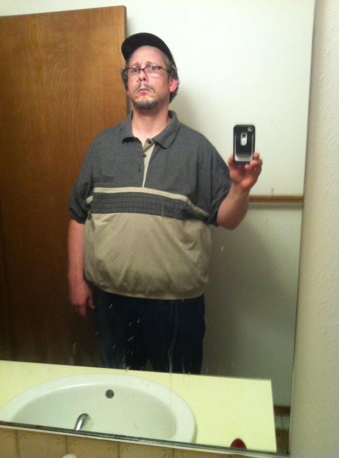 10 Yrs Ago Went To A Party Dressed As Myself 10 Yrs In The Future. Nobody Realized It Was A Costume & They Avoided Me All Night. Folks Kept Trying To Rescue My Wife From Me. Joined Some Smokers On Front Lawn, The Party’s Host Saw Me Out There, Came Out To Apologize For The Noise.