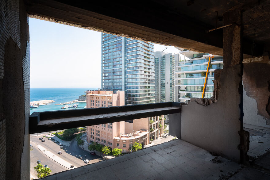 I Photographed The Abandoned Holiday Inn Hotel In Beirut, Lebanon