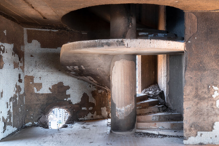 I Photographed The Abandoned Holiday Inn Hotel In Beirut, Lebanon