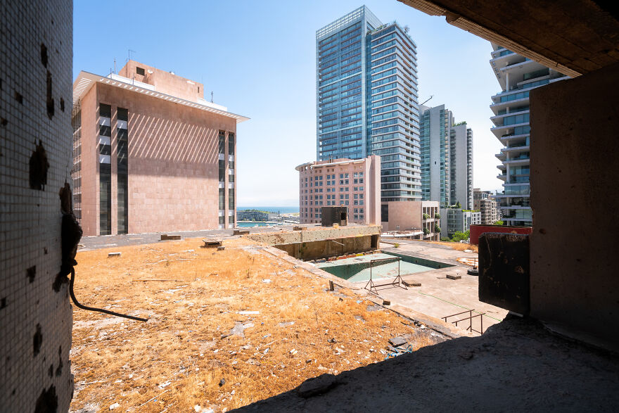 I Photographed The Abandoned Holiday Inn Hotel In Beirut, Lebanon