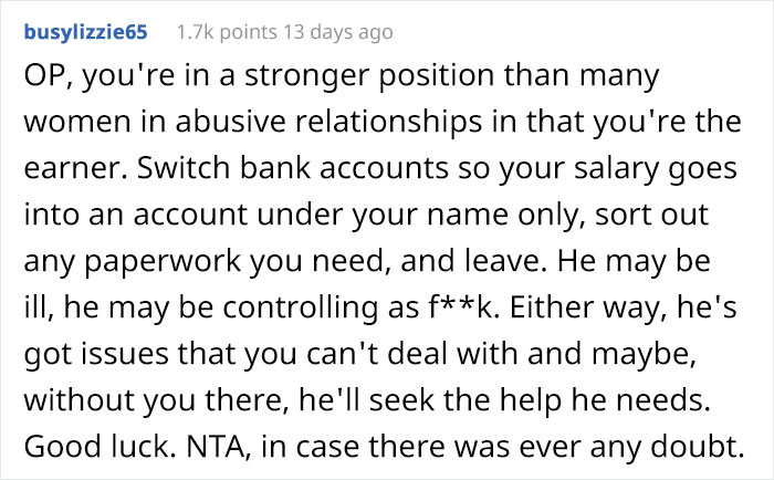 'Get Out Now': People Are Begging This Woman To Leave Her Abusive Husband After She Writes A Post Online About His Bizarre Behavior