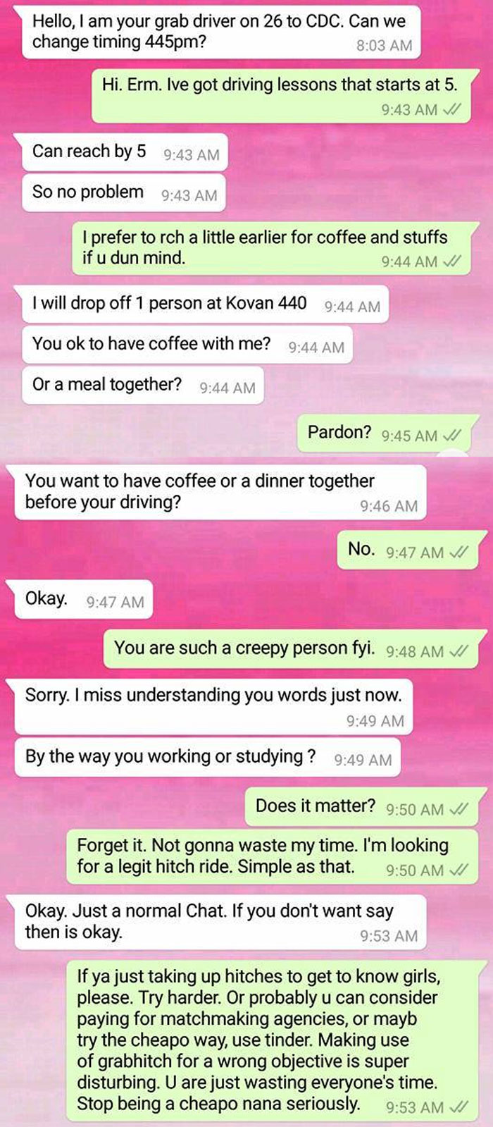 Inappropriate Messages From People Who Should Be Professional